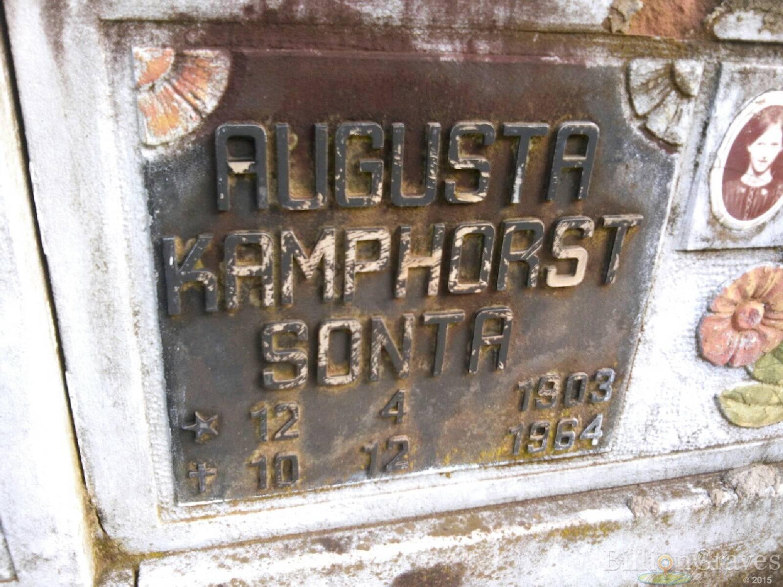 Augusta Emilia Carolina SONNTAG Augusta Emilia Carolina SONNTAG